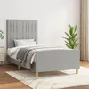 Image de vidaXL Bedframe zonder matras 90x190 cm stof lichtgrijs3125179