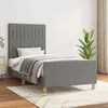 Image de vidaXL Bedframe zonder matras 100x200 cm stof donkergrijs3125196