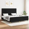 Image de vidaXL Bedframe zonder matras stof zwart 160x200 cm3125229