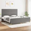 Image de Lit vidaxl 203 x 186 x 118 cm en tissu sans sommier pour 2 personnes de couleur