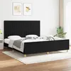 Image de vidaXL Bedframe zonder matras stof zwart 180x200 cm3125237