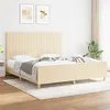 Image de vidaXL Bedframe zonder matras stof cràmekleurig 180x200 cm3125240