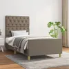 Image de vidaXL Bedframe zonder matras 80x200 cm stof taupe3125256