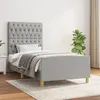 Image de vidaXL Bedframe zonder matras 90x190 cm stof lichtgrijs3125260