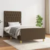 Image de vidaXL Bedframe zonder matras 90x190 cm stof donkerbruin3125263