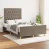 Image de vidaXL Bedframe zonder matras 120x200 cm stof taupe3125288
