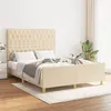 Image de vidaXL Bedframe zonder matras stof cràmekleurig 140x200 cm3125305