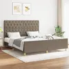 Image de vidaXL Bedframe zonder matras stof taupe 160x200 cm3125312
