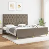 Image de vidaXL Bedframe zonder matras stof taupe 180x200 cm3125320