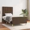 Image de vidaXL Bedframe met hoofdeinde stof donkerbruin 80x200 cm3125336