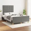 Image de vidaXL Bedframe zonder matras 120x200 cm stof donkergrijs3125366