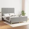 Image de vidaXL Bedframe zonder matras stof lichtgrijs 140x200 cm3125381