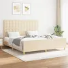 Image de vidaXL Bedframe zonder matras stof cràmekleurig 160x200 cm3125394