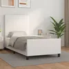 Image de vidaXL Bedframe met hoofdbord kunstleer wit 80x200 cm3125416