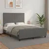 Image de vidaXL Bedframe met hoofdbord kunstleer grijs 140x190 cm3125449