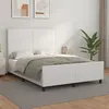 Image de vidaXL Bedframe met hoofdbord kunstleer wit 140x200 cm3125452