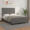 Image de vidaXL Bedframe met hoofdbord kunstleer grijs 140x200 cm3125455