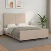 Image de vidaXL Bedframe met hoofdbord kunstleer cappuccinokleurig 140x200 cm3125456