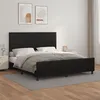 Image de vidaXL Bedframe met hoofdbord kunstleer zwart 160x200 cm3125457
