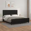 Image de vidaXL Bedframe met hoofdbord kunstleer zwart 180x200 cm3125463