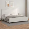 Image de vidaXL Bedframe met hoofdbord kunstleer wit 200x200 cm3125470