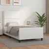 Image de vidaXL Bedframe met hoofdbord kunstleer wit 100x200 cm3125495