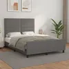 Image de vidaXL Bedframe met hoofdbord kunstleer grijs 140x200 cm3125516