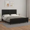 Image de vidaXL Bedframe met hoofdbord kunstleer zwart 180x200 cm3125524