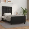 Image de vidaXL Bedframe met hoofdbord kunstleer zwart 90x200 cm3125549