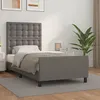 Image de vidaXL Bedframe met hoofdbord kunstleer grijs 90x200 cm3125553
