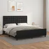 Image de vidaXL Bedframe met hoofdbord kunstleer zwart 160x200 cm3125579