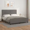 Image de vidaXL Bedframe met hoofdbord kunstleer grijs 160x200 cm3125583