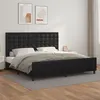 Image de vidaXL Bedframe met hoofdeinde kunstleer zwart 200x200 cm3125591