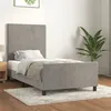 Image de vidaXL Bedframe zonder matras 80x200 cm fluweel lichtgrijs3125599
