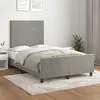 Image de vidaXL Bedframe zonder matras 120x200 cm fluweel lichtgrijs3125623