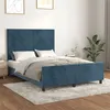Image de vidaXL Bedframe zonder matras 140x190 cm fluweel donkerblauw3125633