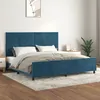 Image de vidaXL Bedframe zonder matras 200x200 cm fluweel donkerblauw3125657