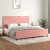 Image de vidaXL Bedframe met hoofdeinde fluweel roze 200x200 cm3125658