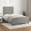 Image de vidaXL Bedframe zonder matras 120x200 cm fluweel lichtgrijs3125684