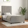 Image de vidaXL Bedframe zonder matras 80x200 cm fluweel lichtgrijs3125721