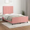 Image de vidaXL Bedframe met hoofdeinde fluweel roze 120x200 cm3125750