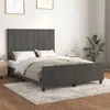 Image de vidaXL Bedframe zonder matras 140x190 cm fluweel donkergrijs3125752