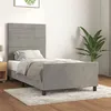 Image de vidaXL Bedframe zonder matras 100x200 cm fluweel lichtgrijs3125800