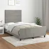 Image de vidaXL Bedframe zonder matras 120x200 cm fluweel lichtgrijs3125806