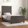 Image de vidaXL Bedframe zonder matras 90x200 cm fluweel donkergrijs3125856