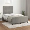 Image de vidaXL Bedframe zonder matras 120x200 cm fluweel lichtgrijs3125867