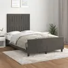 Image de vidaXL Bedframe zonder matras 120x200 cm fluweel donkergrijs3125868