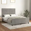 Image de vidaXL Bedframe zonder matras 140x190 cm fluweel lichtgrijs3125873