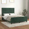 Image de vidaXL Bedframe zonder matras 140x190 cm fluweel donkergroen3125876