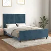 Image de vidaXL Bedframe zonder matras 140x190 cm fluweel donkerblauw3125877